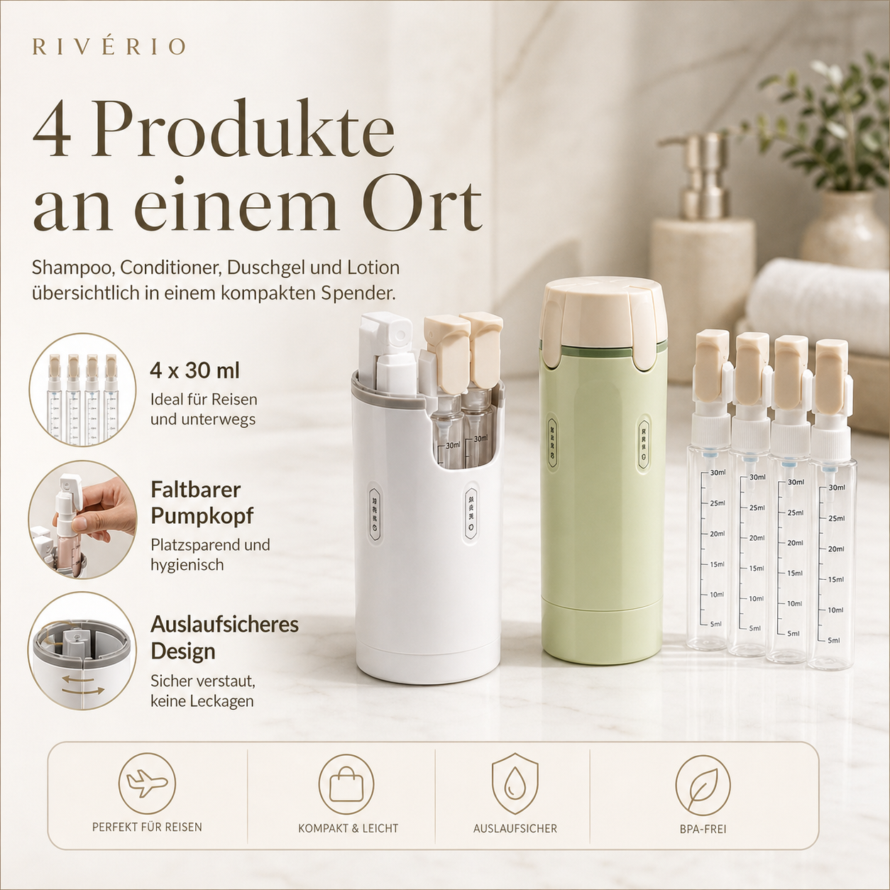 4 in 1 Reisespender